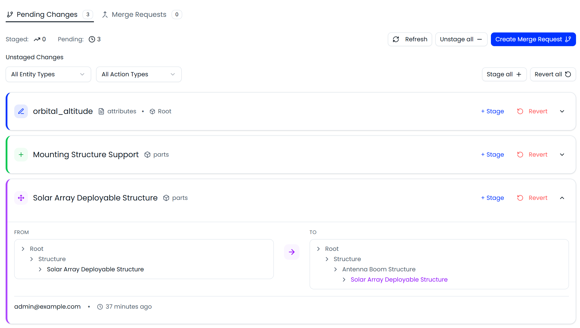 Git-like version control and concurrent design in synapse™.